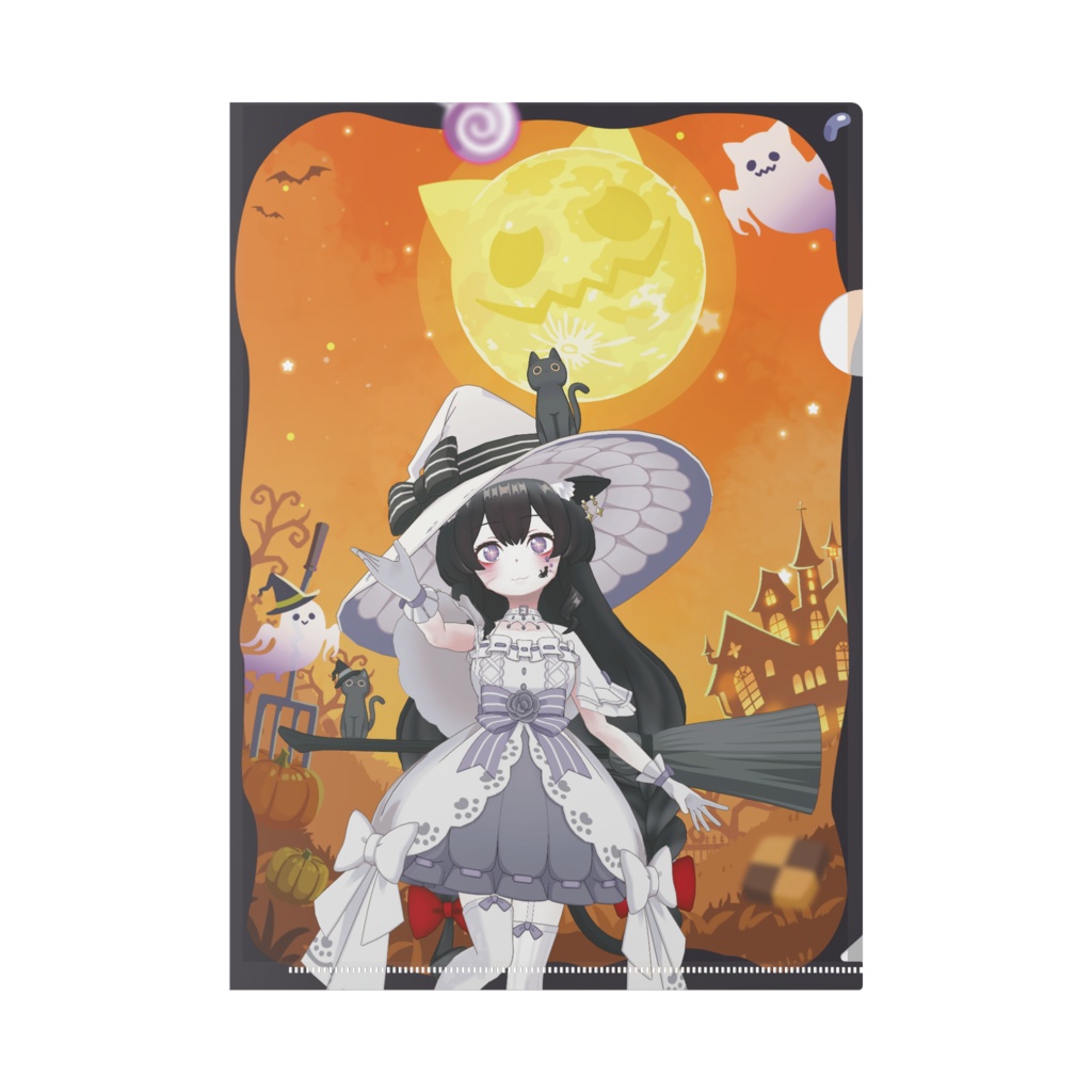 【猫音 ひなめ】ハロウィングッズ-クリアファイル