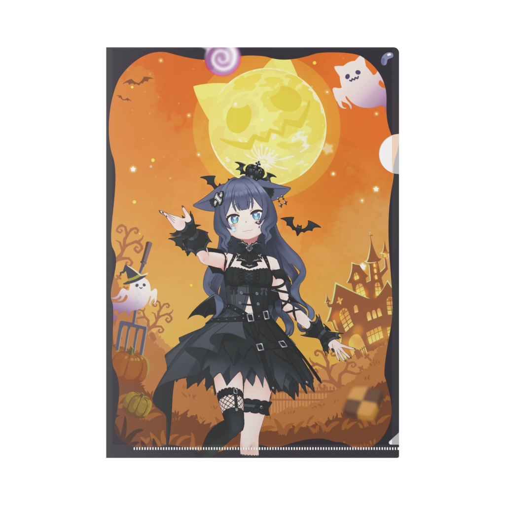 【白羊めい(猫ver)】ハロウィングッズ-クリアファイル