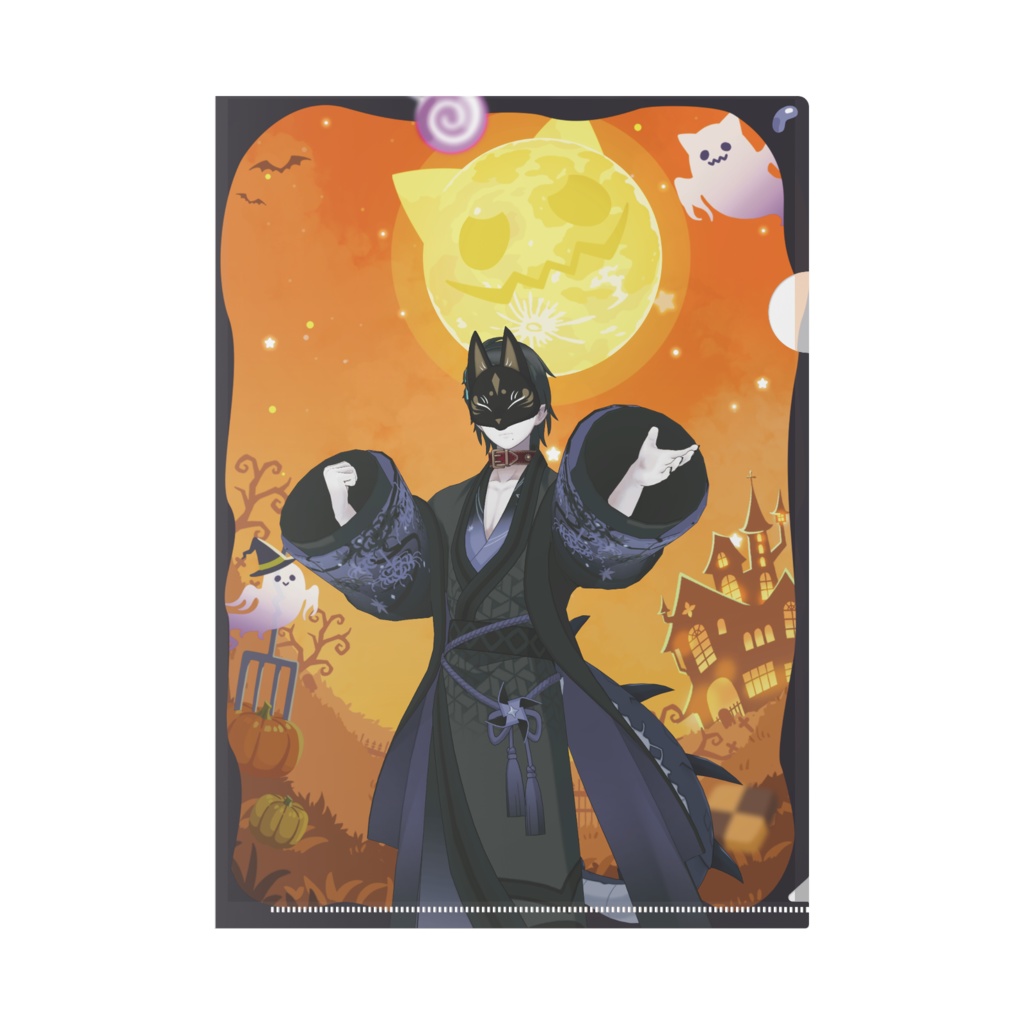 【八八 ちゃす】ハロウィングッズ-クリアファイル