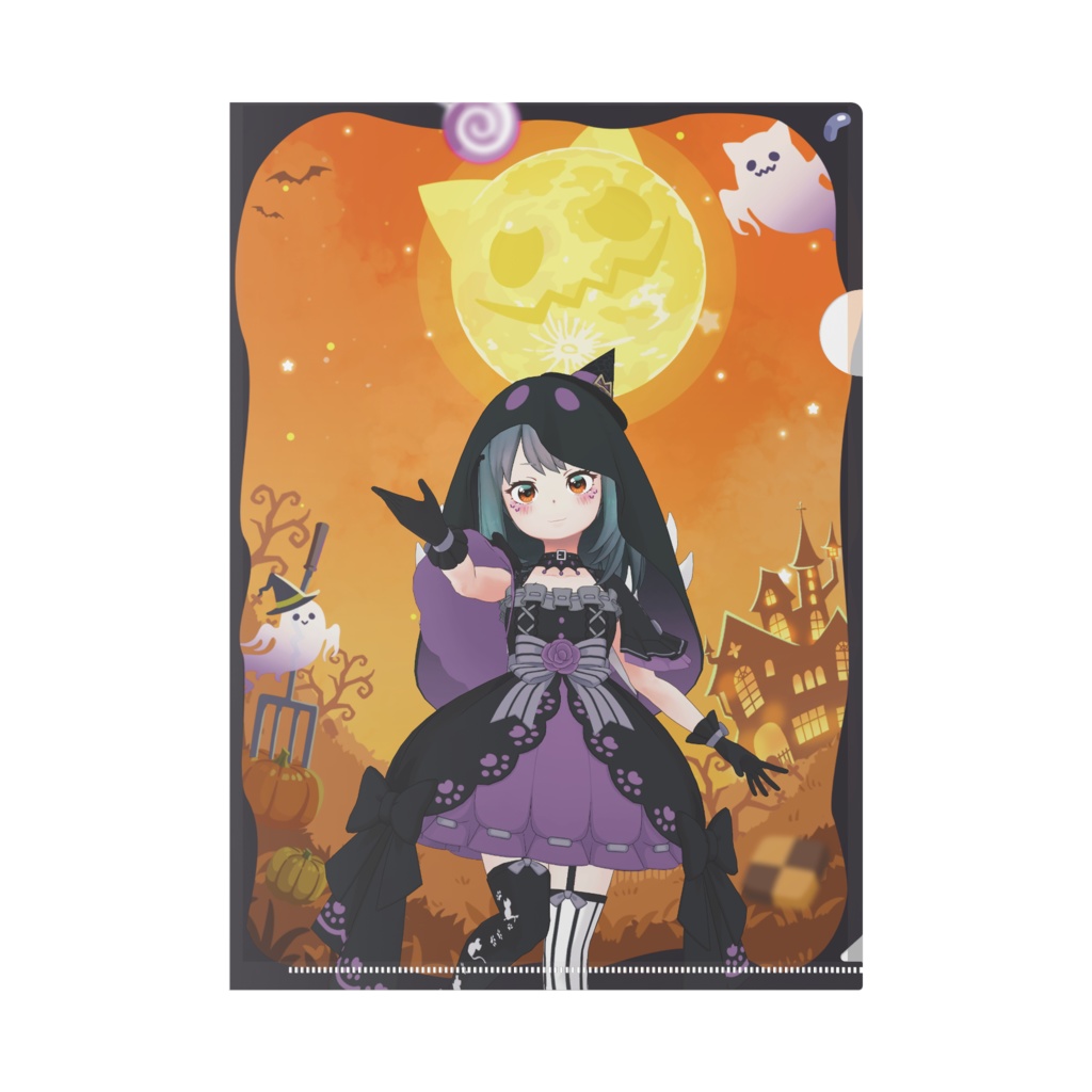 【鳩羽 シア】ハロウィングッズ-クリアファイル