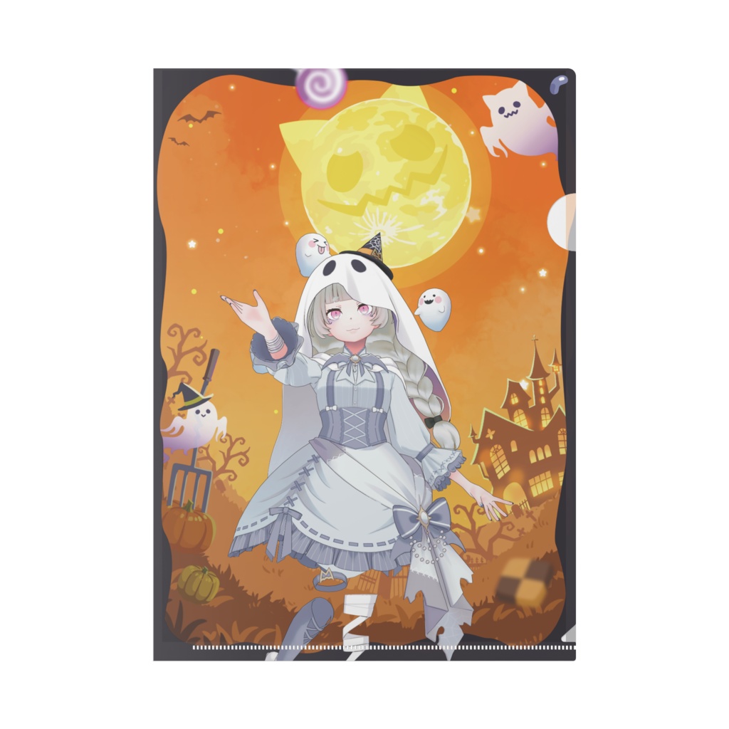 【吠成アマネ】ハロウィングッズ-クリアファイル
