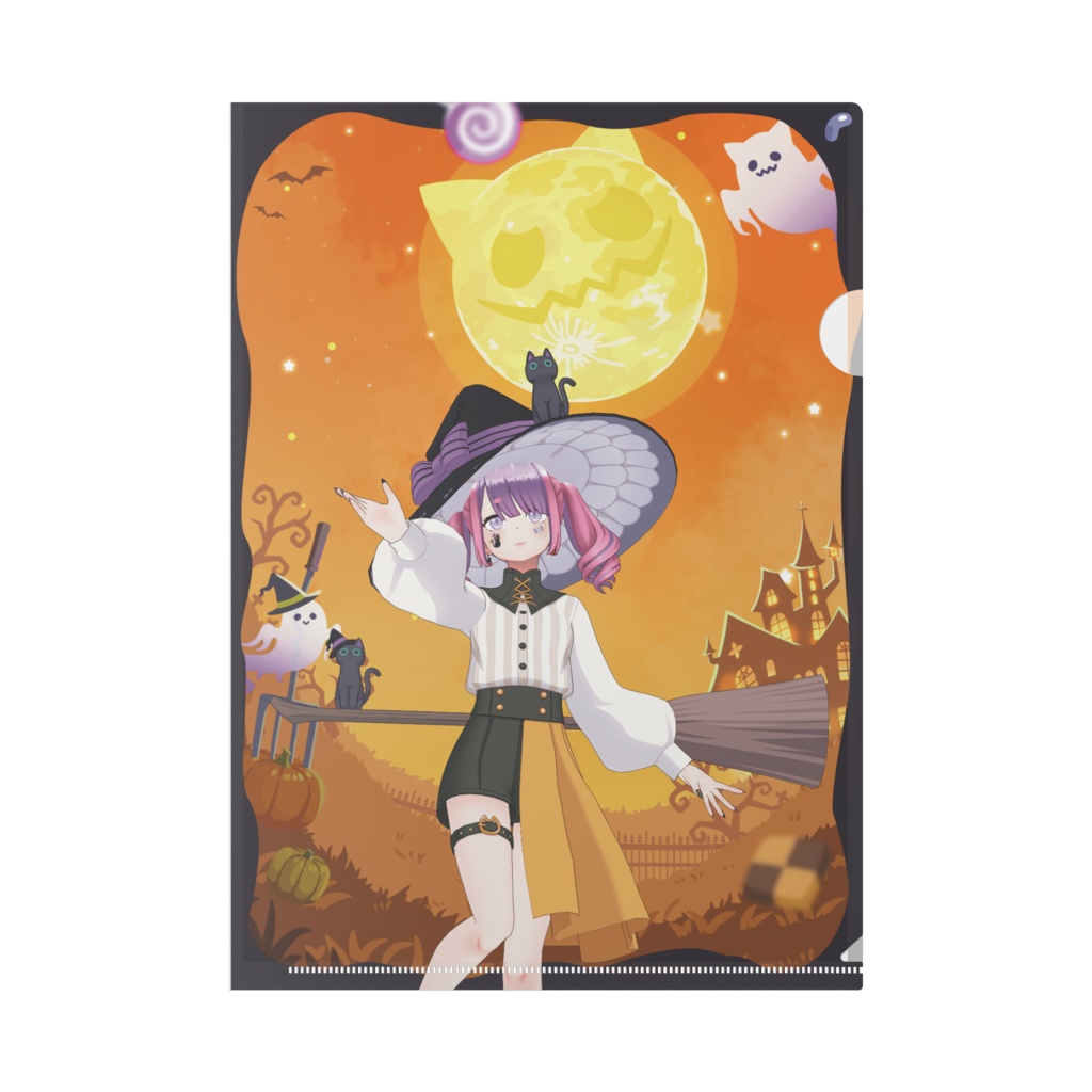 【夜月寝夢】ハロウィングッズ-クリアファイル