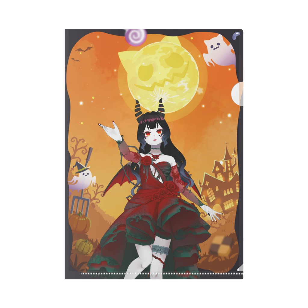 【柚樹もか】ハロウィングッズ-クリアファイル