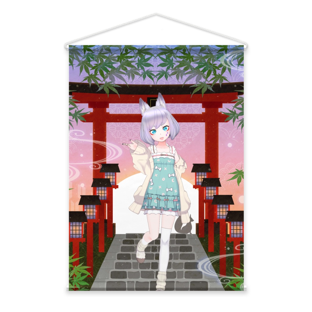 【ミズチいなり】11月生誕祭記念日グッズ-タペストリー