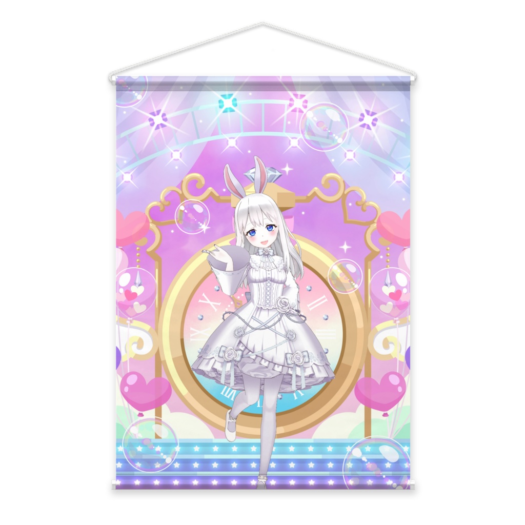 【迷い白うさぎのチィ】11月生誕祭記念日グッズ-タペストリー