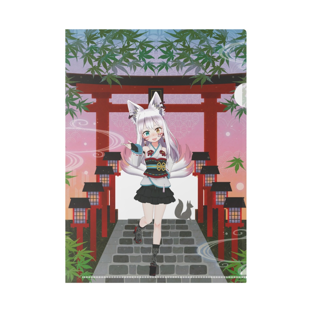 【九狐のら】12月記念日グッズ-クリアファイル[1218]