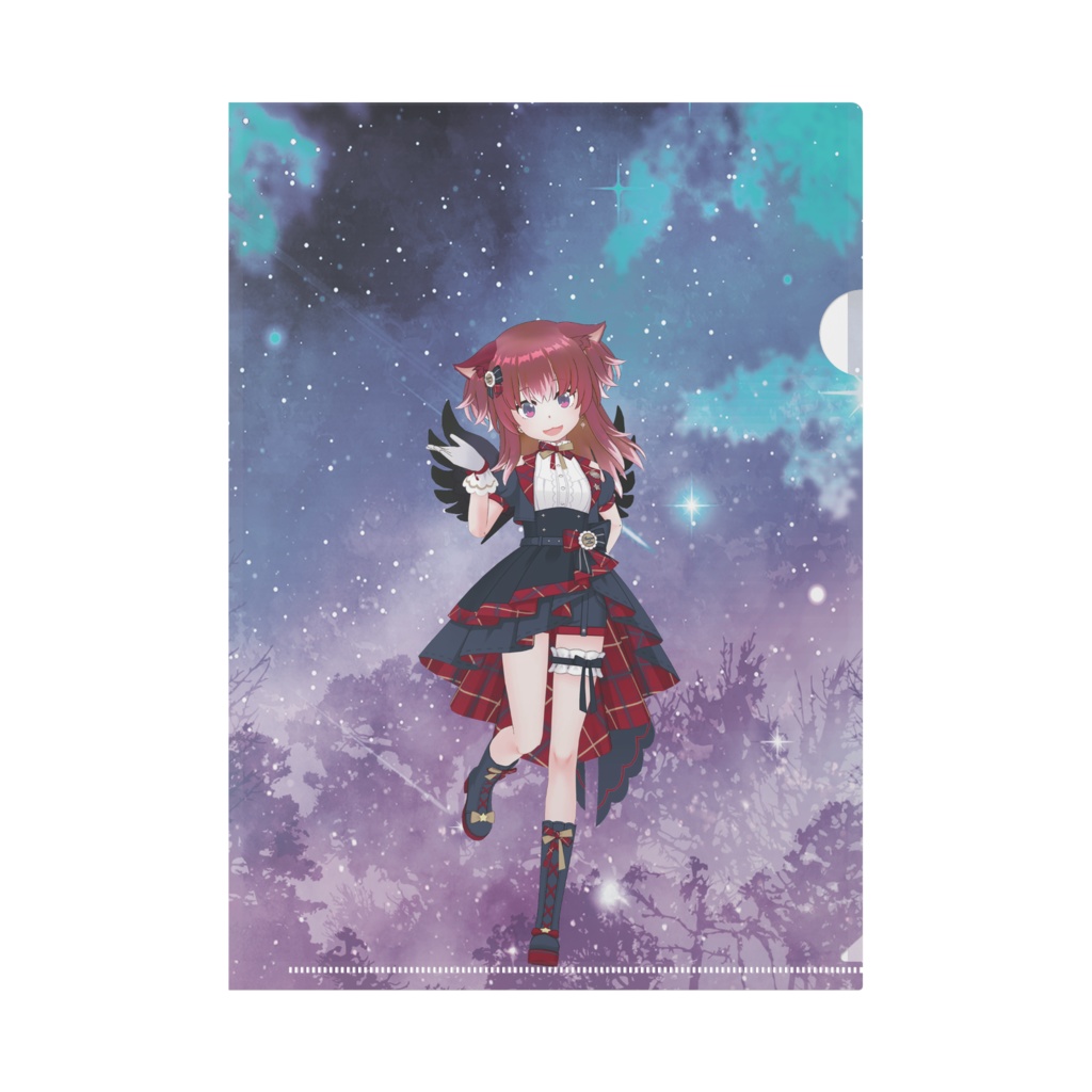 【烏猫（カラスネコ）】12月記念日グッズ-クリアファイル[1220]