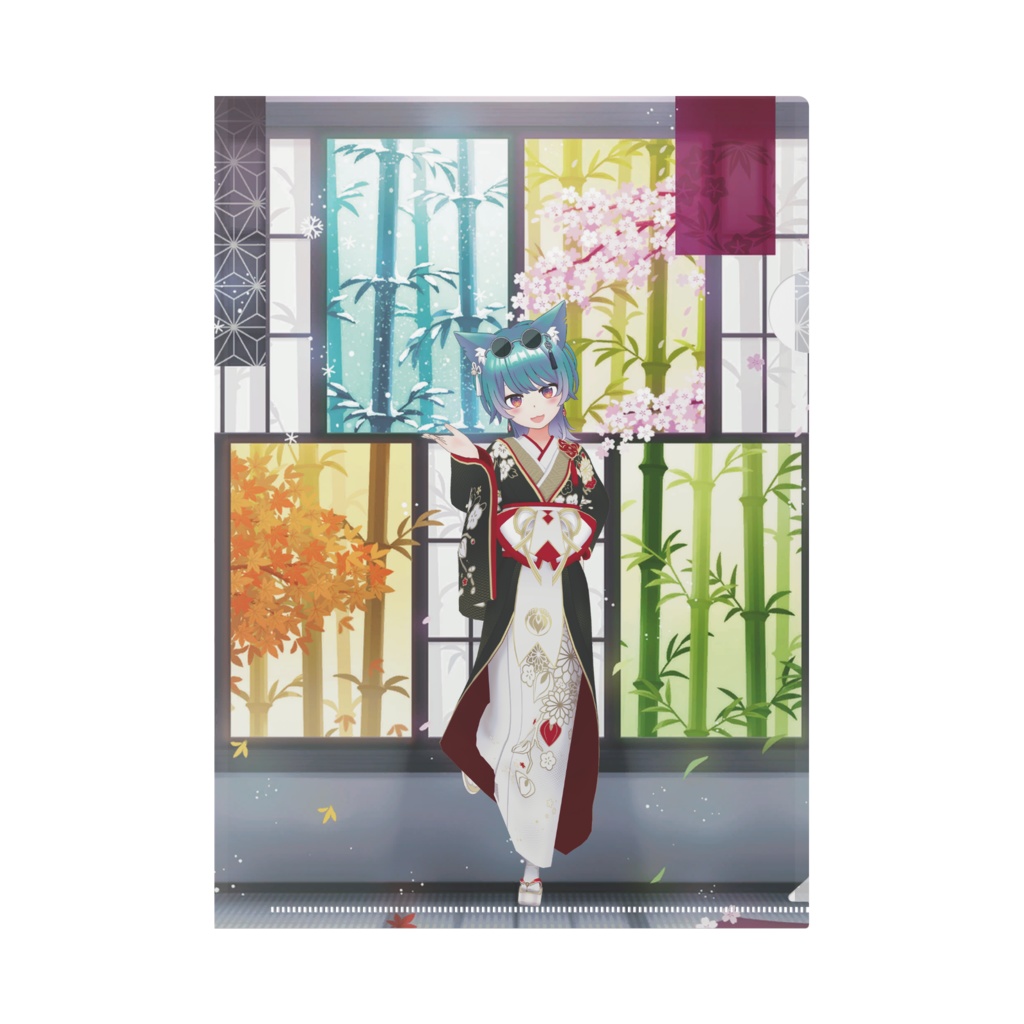 【猫の手】12月記念日グッズ-クリアファイル[1210]