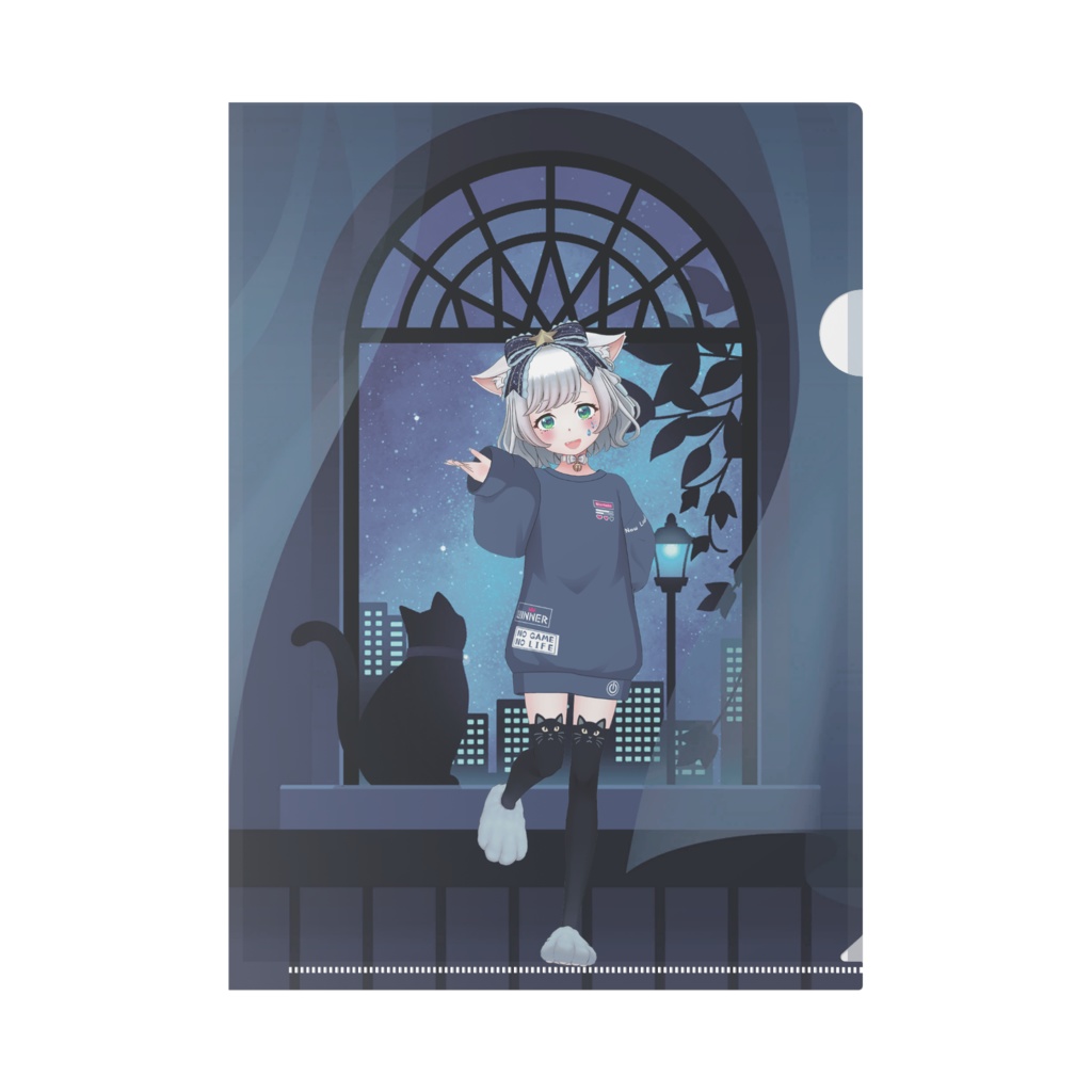 【猫羽なこ】12月記念日グッズ-クリアファイル[1227]