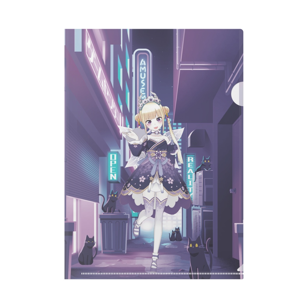 【黒猫 紅莉依】12月記念日グッズ-クリアファイル[1207]