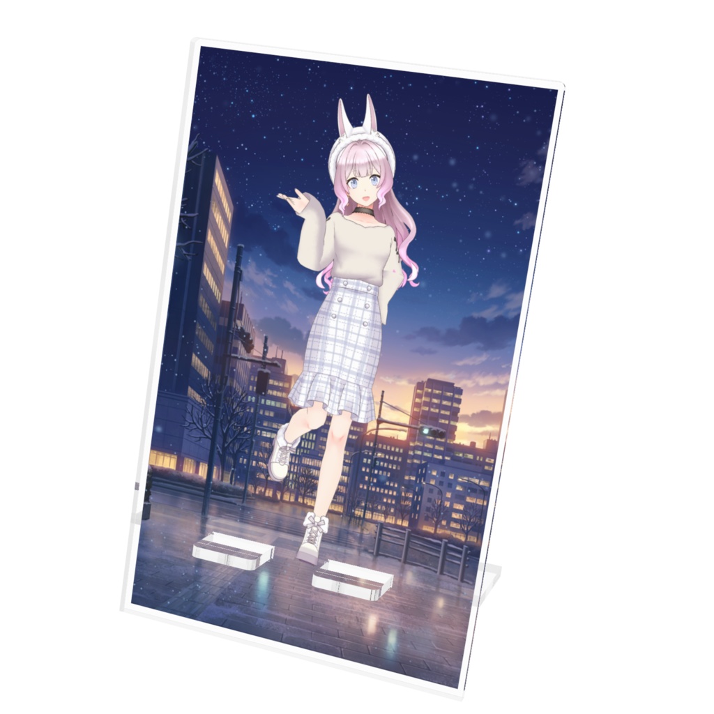 【ゆきうさぎ】12月記念日グッズ-アクリルスマホスタンド[1223]