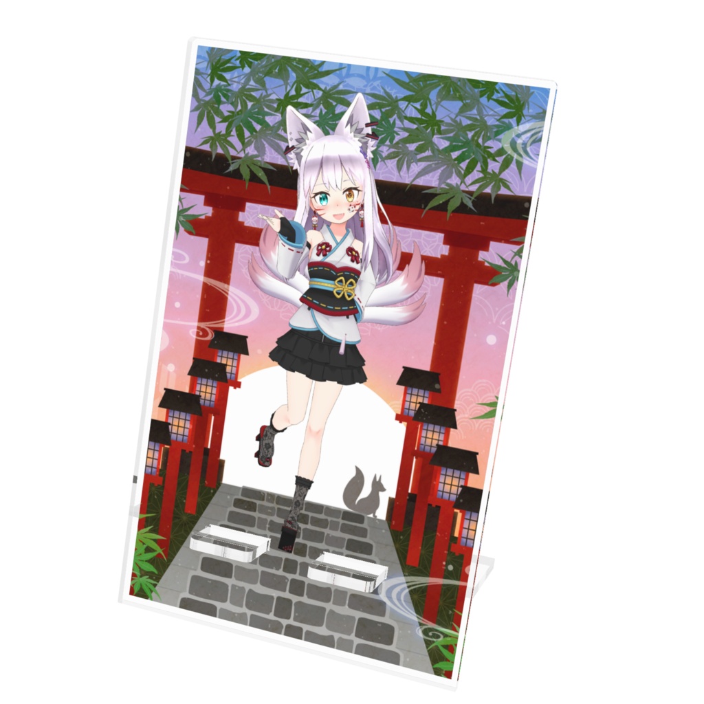 【九狐のら】12月記念日グッズ-アクリルスマホスタンド[1218]