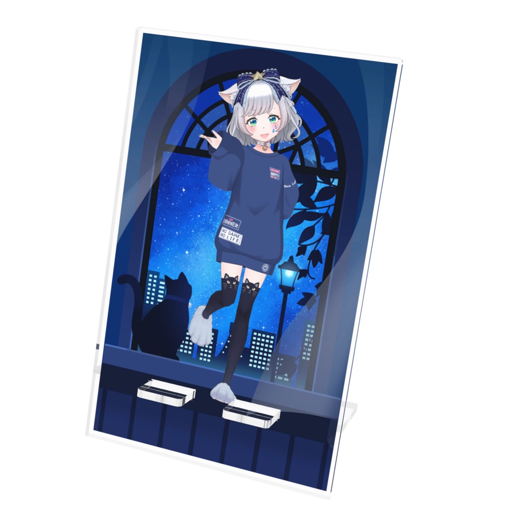 【猫羽なこ】12月記念日グッズ-アクリルスマホスタンド[1227]