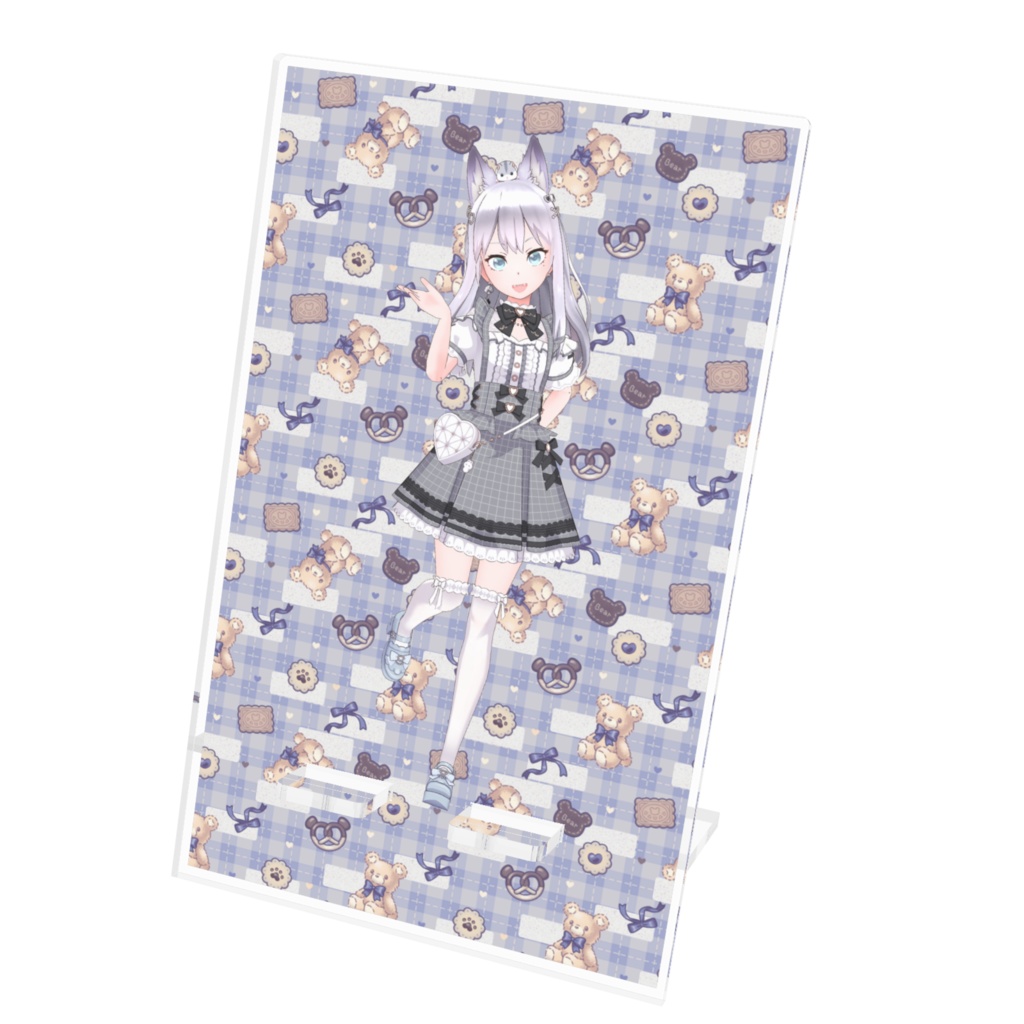 【珀月 白狐】12月記念日グッズ-アクリルスマホスタンド[1212]