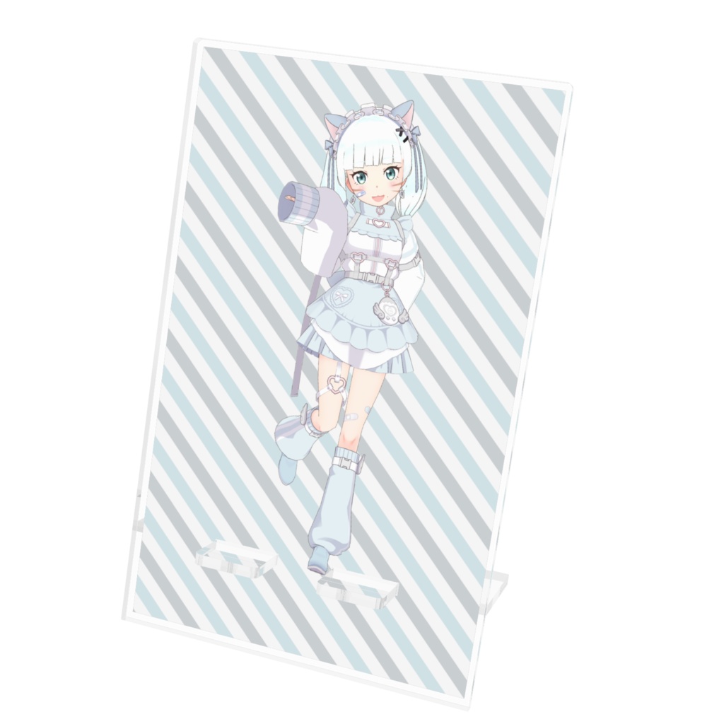 【白狐ルナ】12月記念日グッズ-アクリルスマホスタンド[1231]