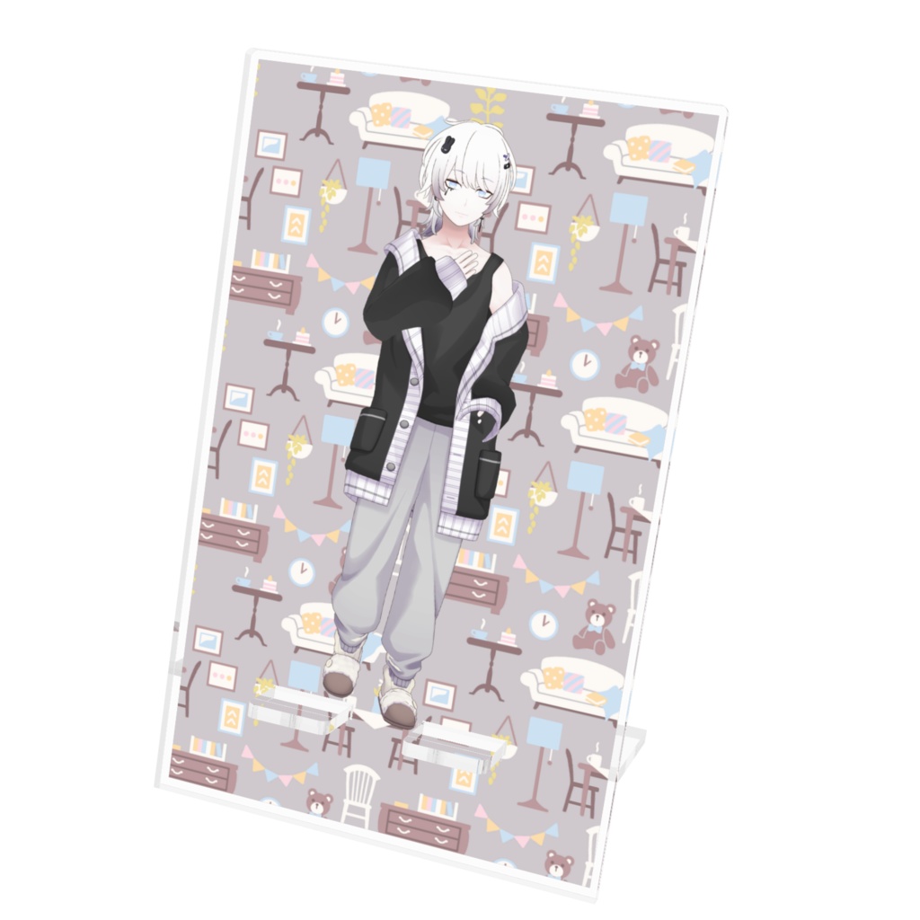 【雪ノ瀬 白】12月記念日グッズ-アクリルスマホスタンド[1213]