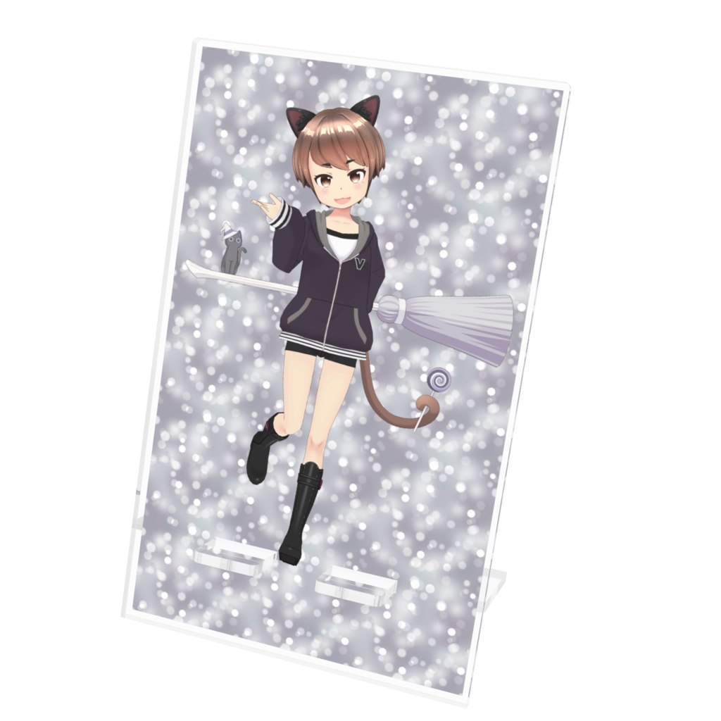 【飼い猫るりっぽ】12月記念日グッズ-アクリルスマホスタンド[1215]