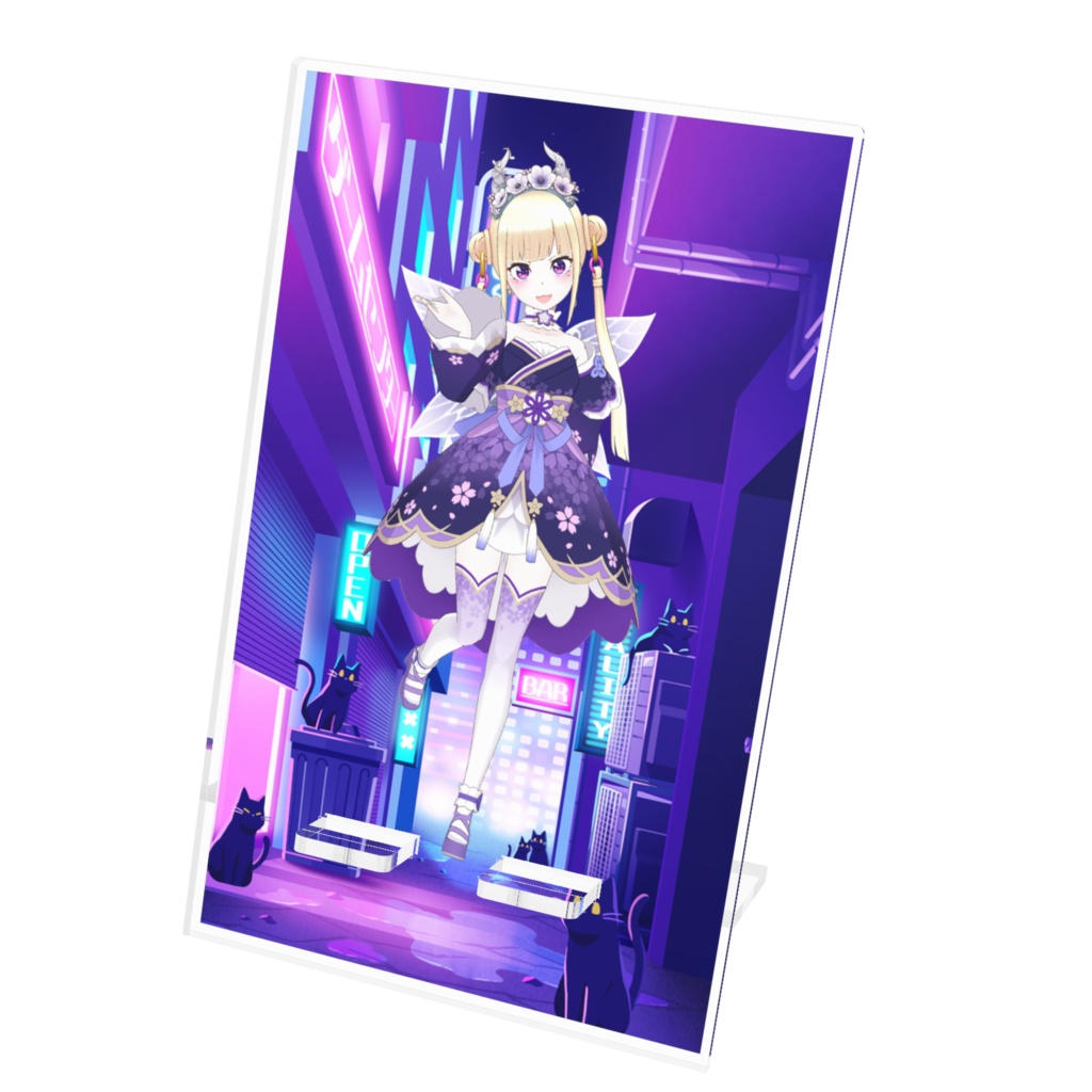 【黒猫 紅莉依】12月記念日グッズ-アクリルスマホスタンド[1207]