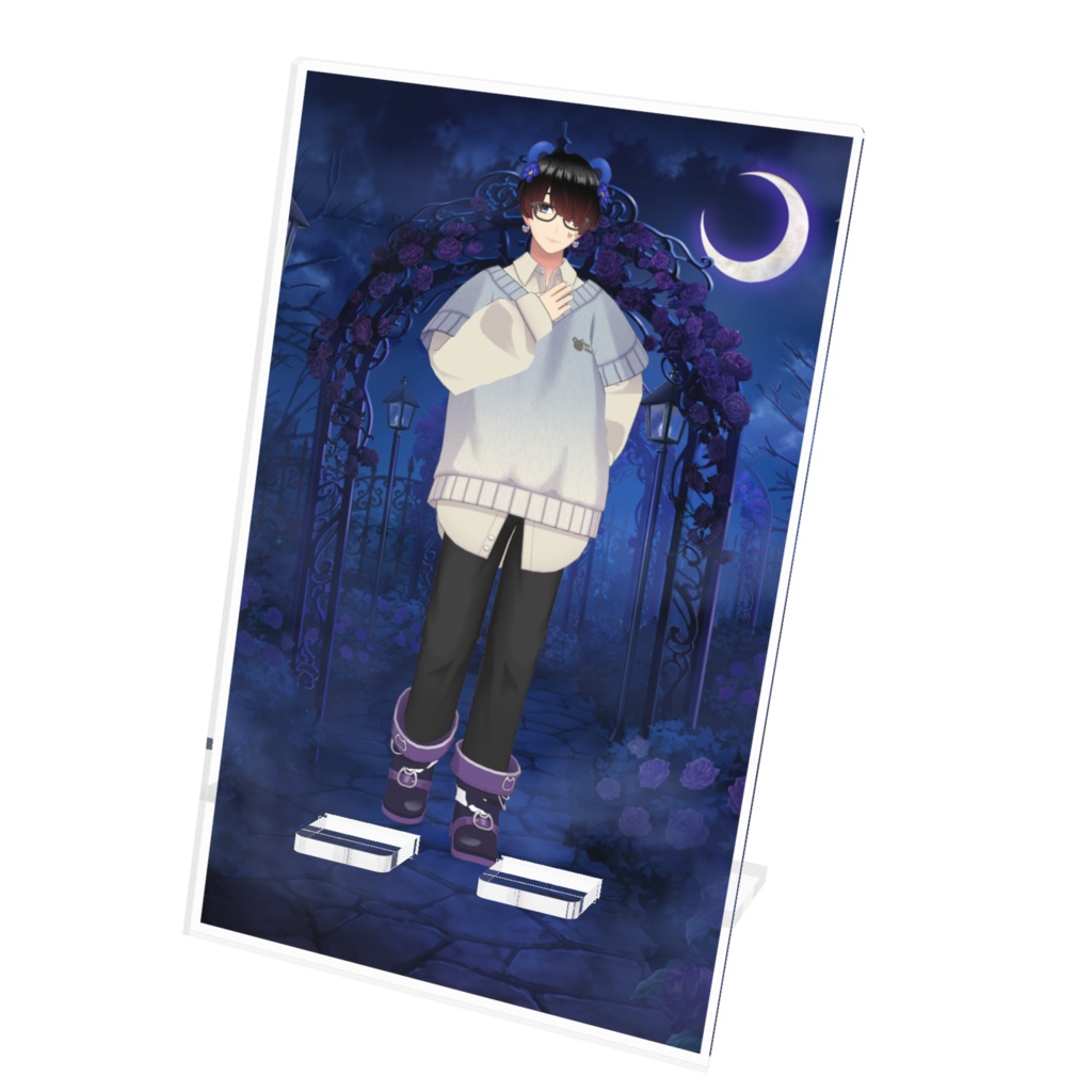 【黒鷺爾(なんじ)】12月記念日グッズ-アクリルスマホスタンド[1227]