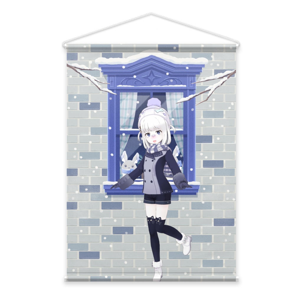 【kurosi】12月冬コーデ-タペストリー-G0037