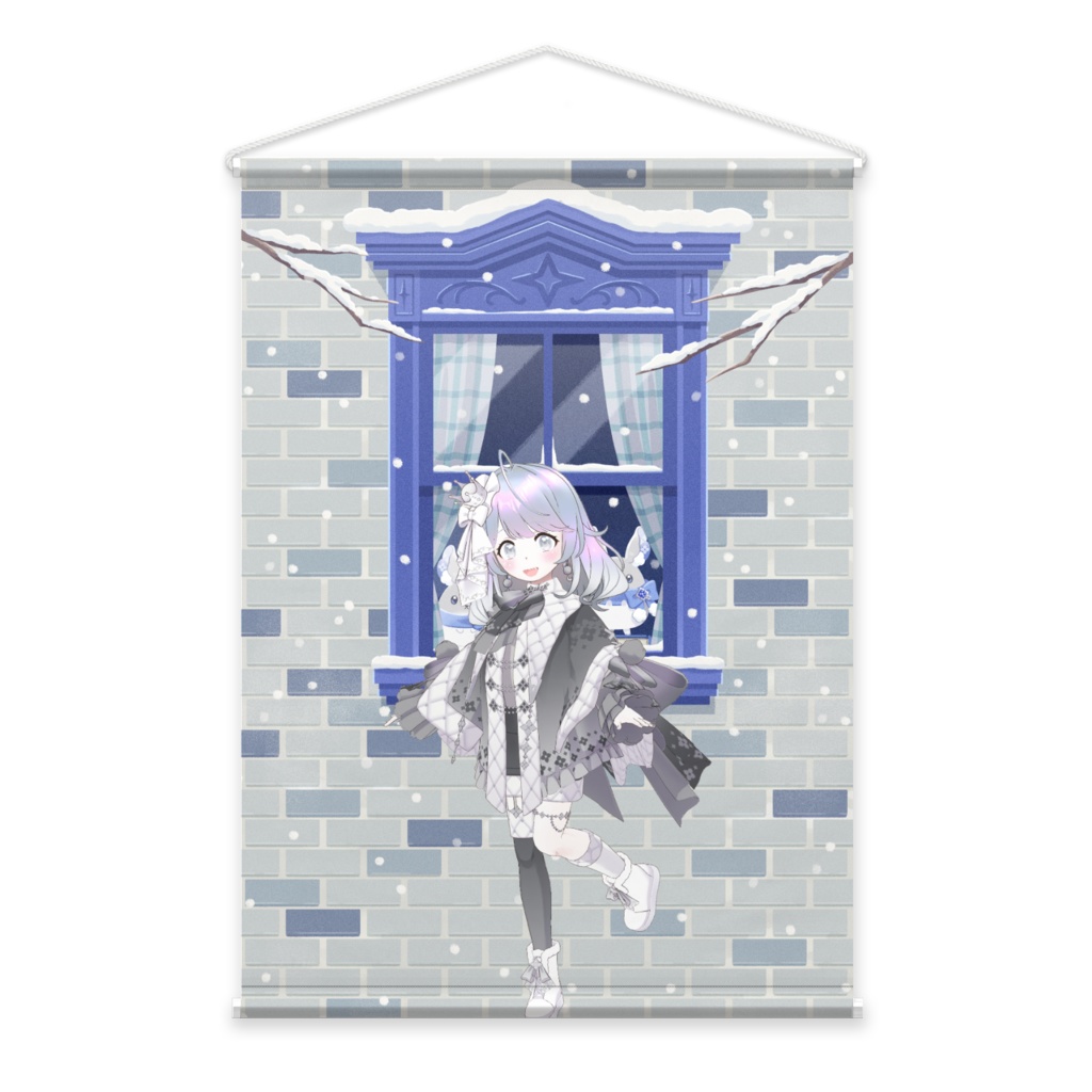 【あおいりんご】12月冬コーデ-タペストリー-G0077