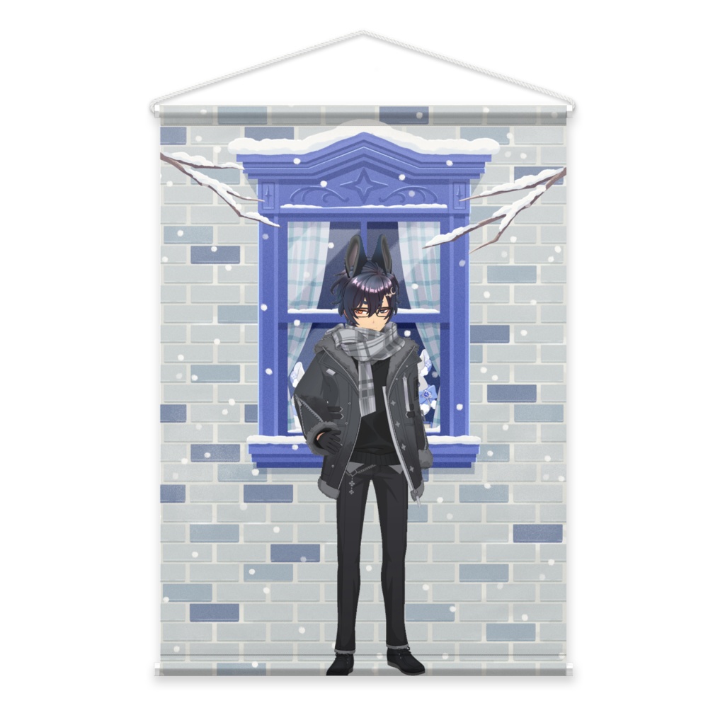 【あおば】12月冬コーデ-タペストリー-G0079