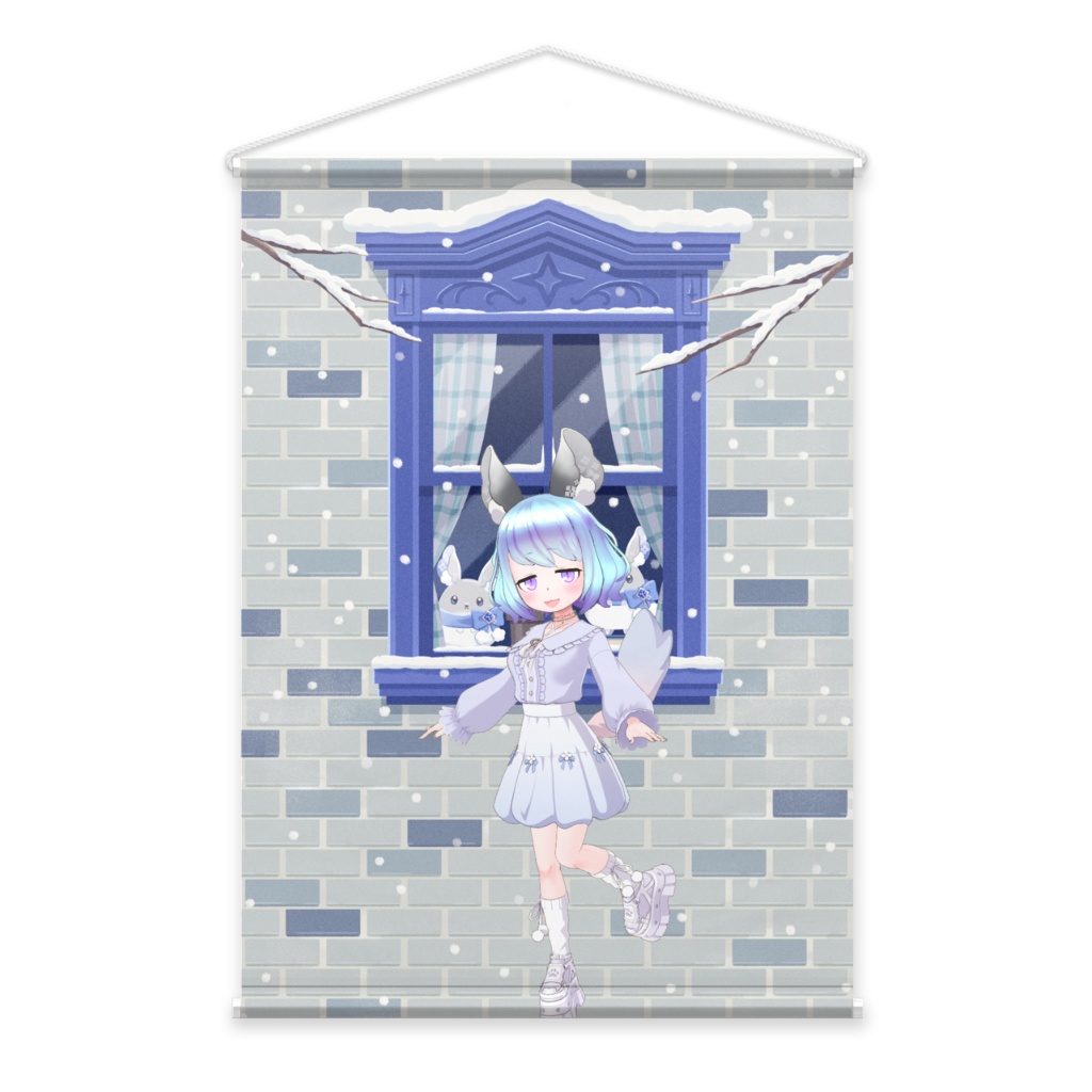 【あのん】12月冬コーデ-タペストリー-G0087