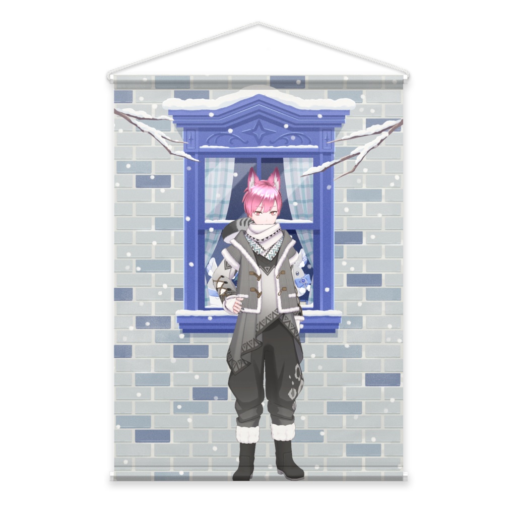 【MAKI】12月冬コーデ-タペストリー-G0045