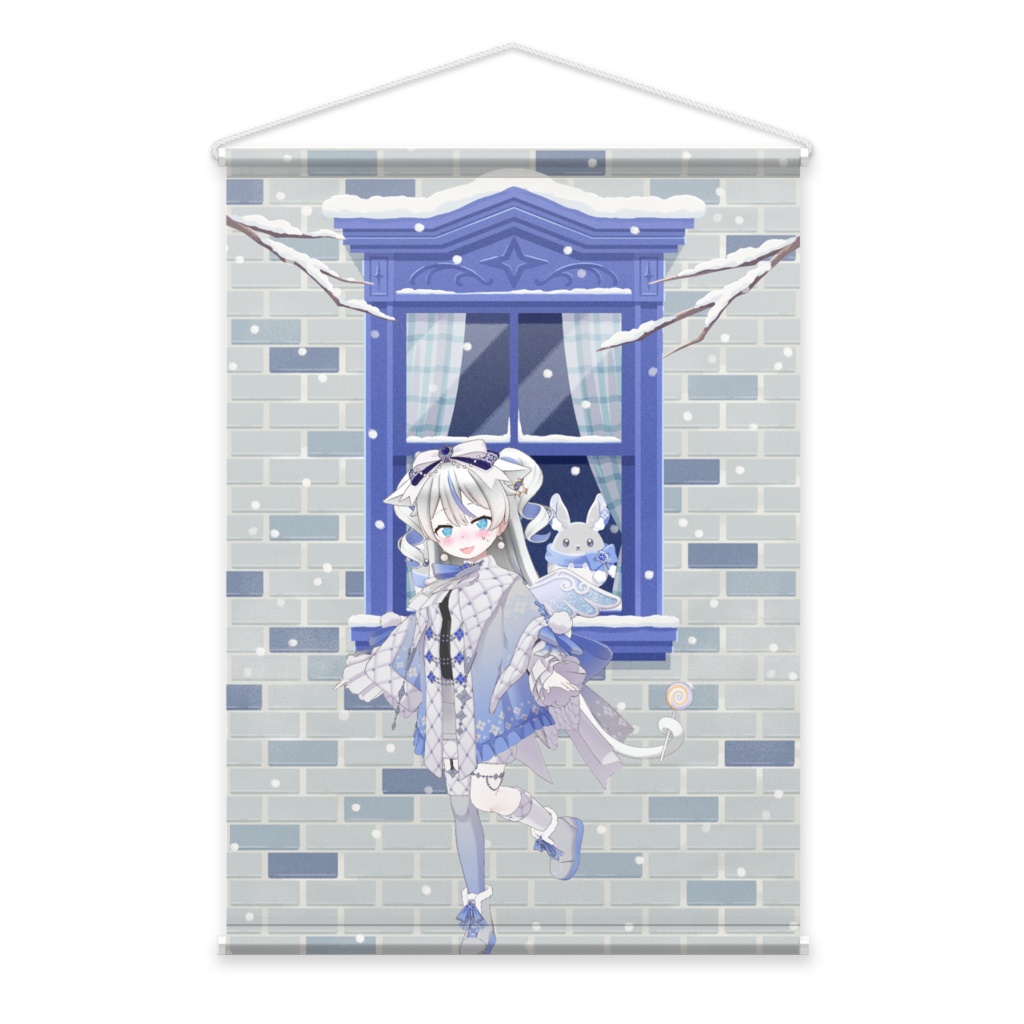 【あるぷ】12月冬コーデ-タペストリー-G0095