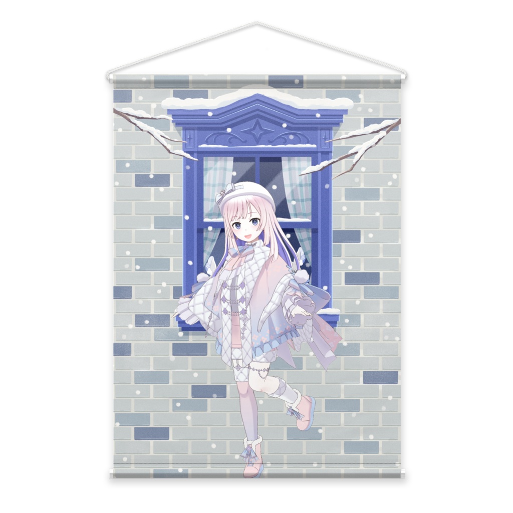 【かもず】12月冬コーデ-タペストリー-G0154