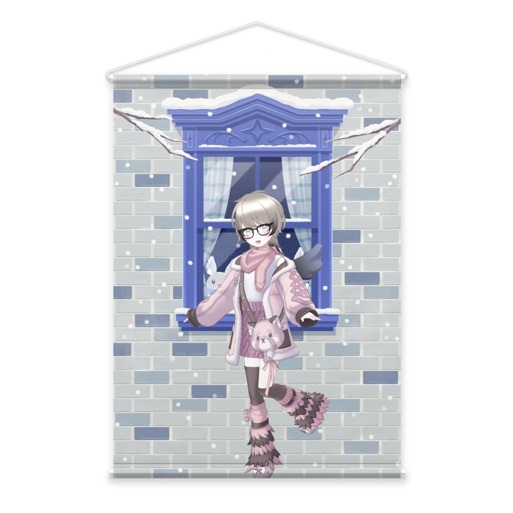 【おこめ】12月冬コーデ-タペストリー-G0127