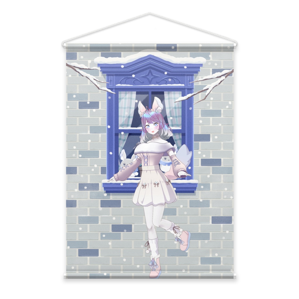 【きさや】12月冬コーデ-タペストリー-G0163