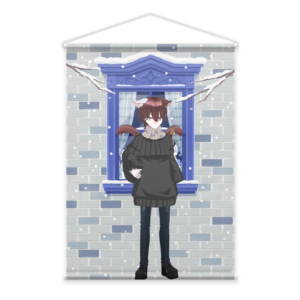 【ことこと】12月冬コーデ-タペストリー-G0193