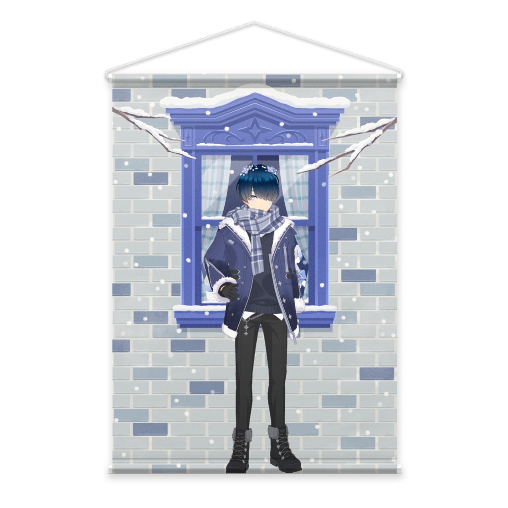 【しなの】12月冬コーデ-タペストリー-G0218