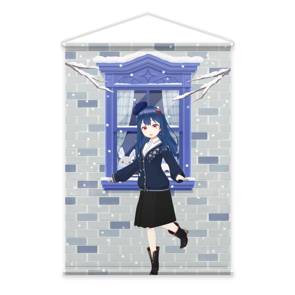 【しばき屋あるブロ】12月冬コーデ-タペストリー-G0220