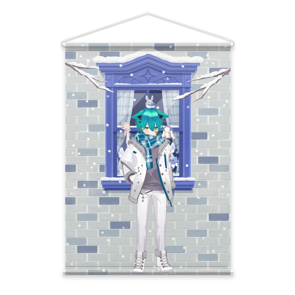 【しまんち】12月冬コーデ-タペストリー-G0223