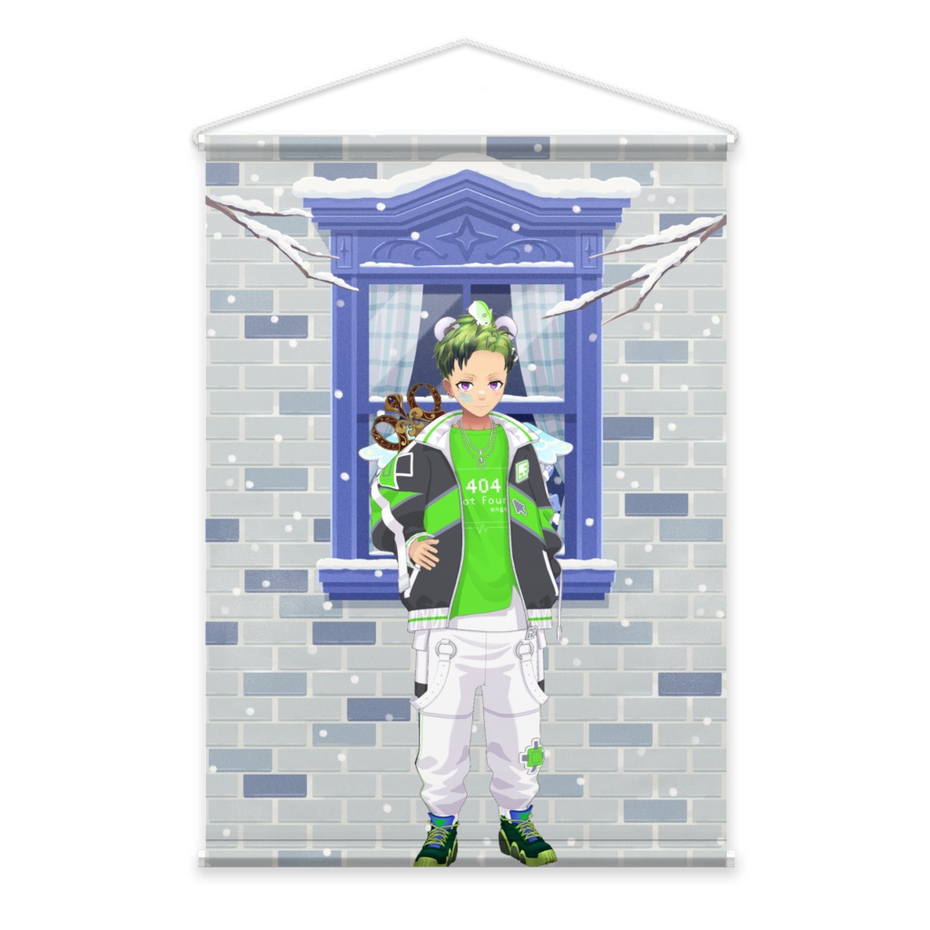 【しゃけ】12月冬コーデ-タペストリー-G0226