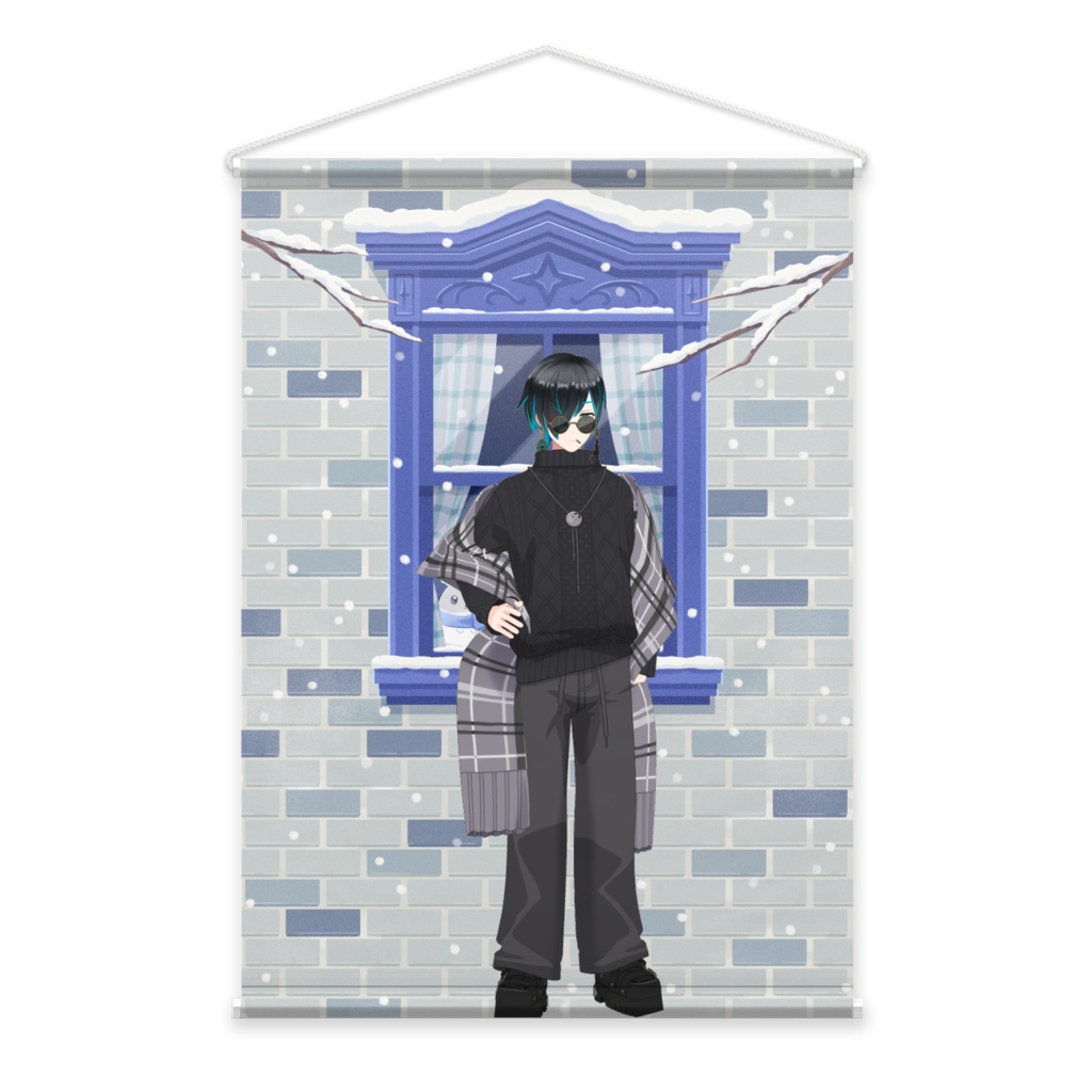 【しろなつ】12月冬コーデ-タペストリー-G0237