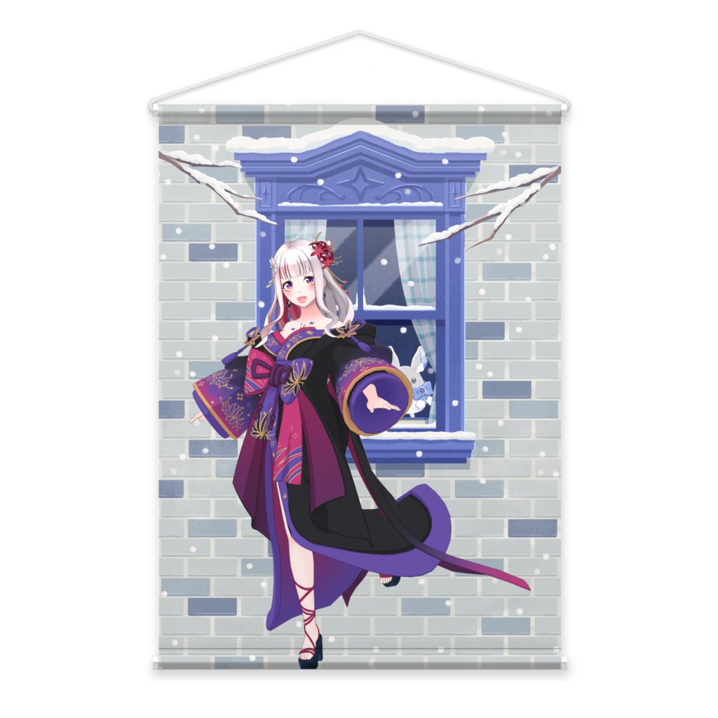 【すっしー】12月冬コーデ-タペストリー-G0247