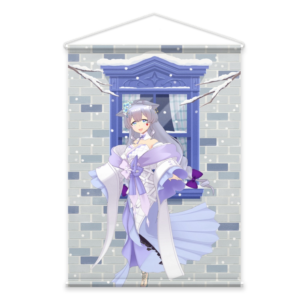 【すみっこのさな】12月冬コーデ-タペストリー-G0252