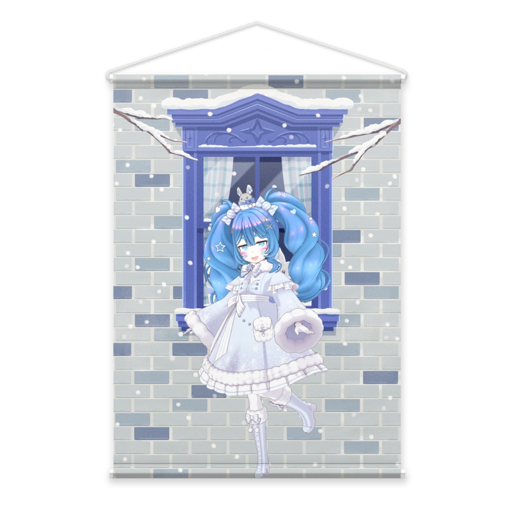 【すーぱーよにこ】12月冬コーデ-タペストリー-G0242