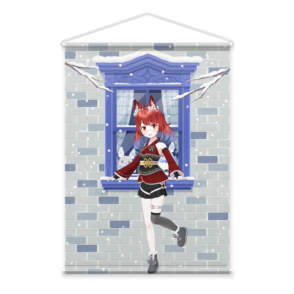 【そら】12月冬コーデ-タペストリー-G0256