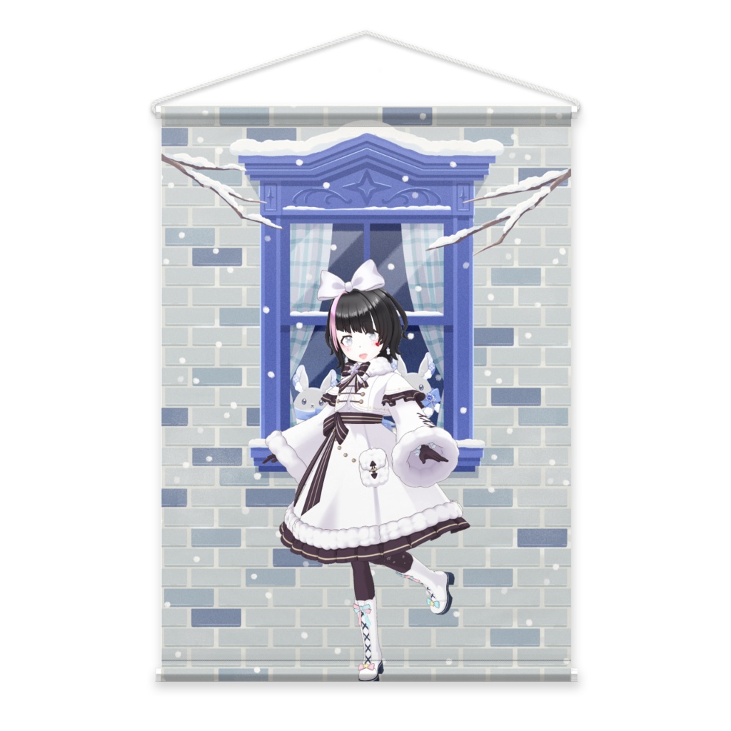 【でぱこ】12月冬コーデ-タペストリー-G0290