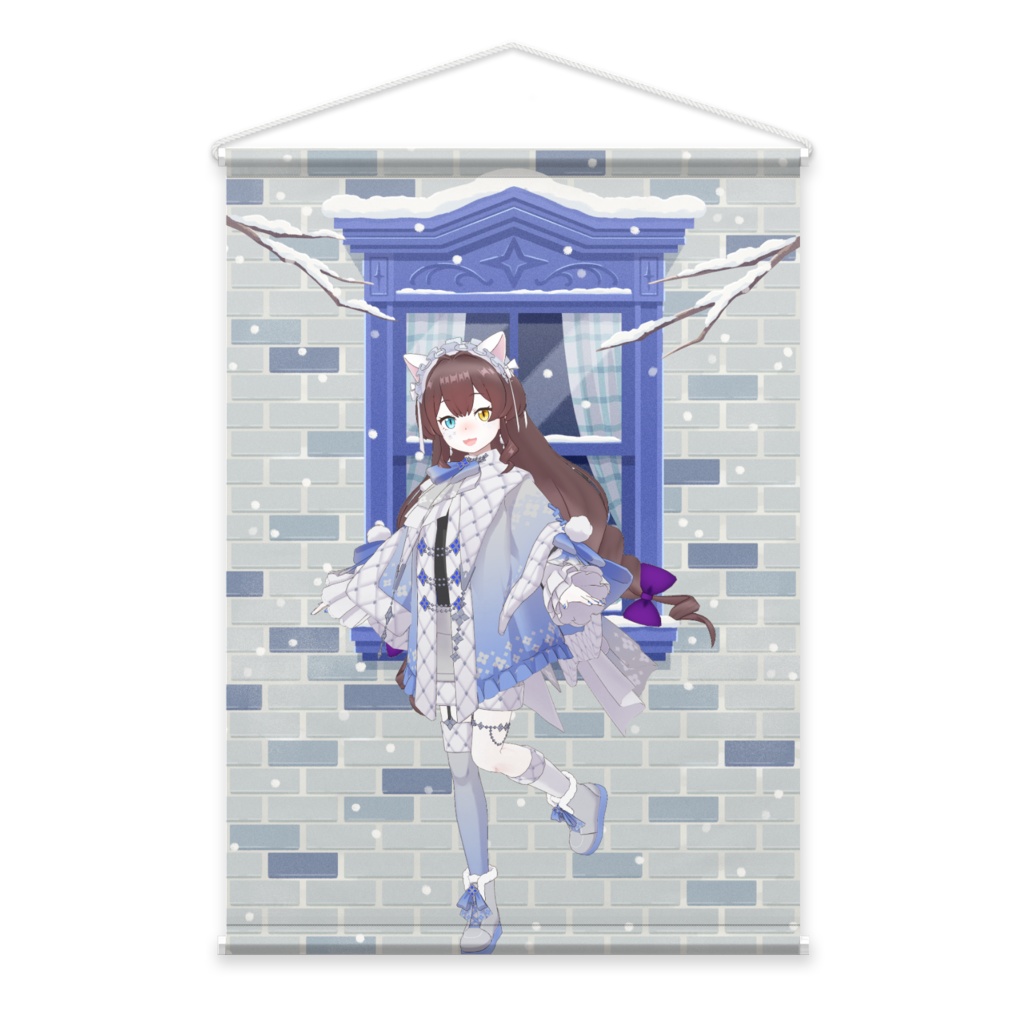 【とらとらちゃん】12月冬コーデ-タペストリー-G0301