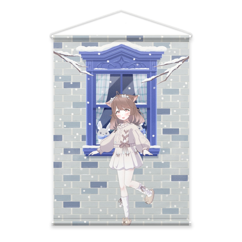 【なえ】12月冬コーデ-タペストリー-G0310