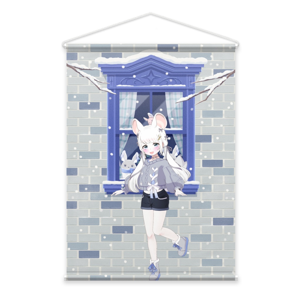 【なこた】12月冬コーデ-タペストリー-G0311