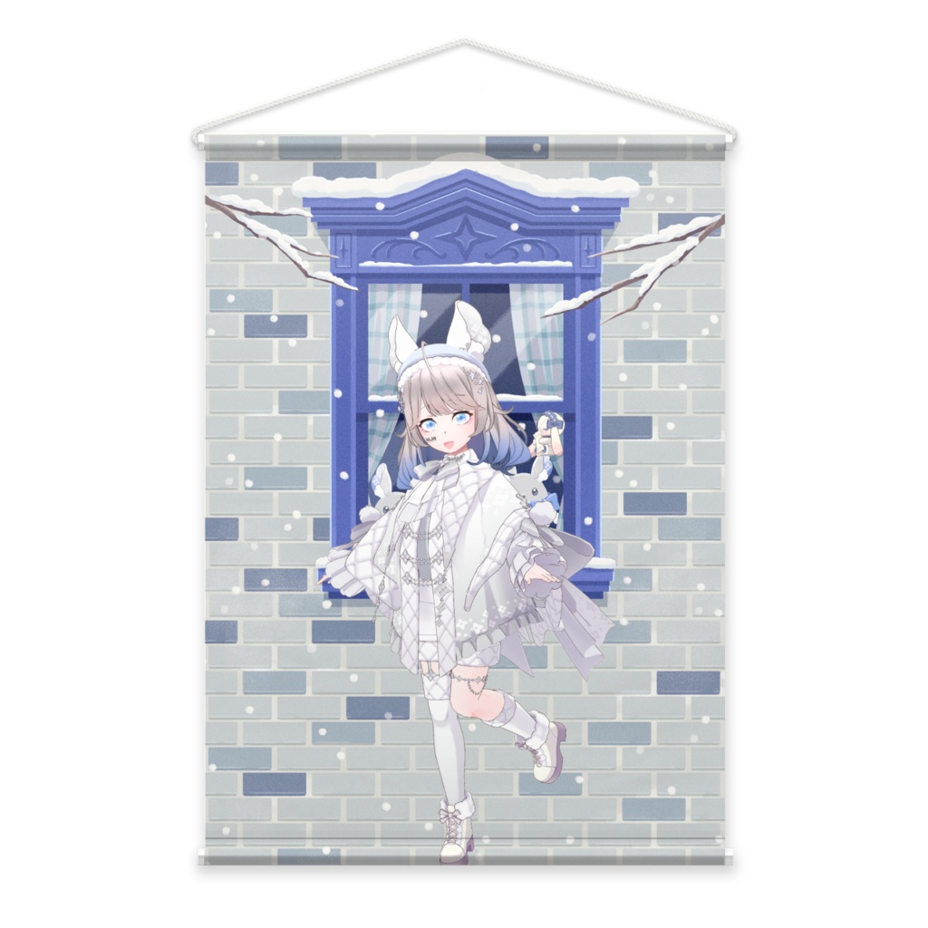 【なちゅ丸】12月冬コーデ-タペストリー-G0312