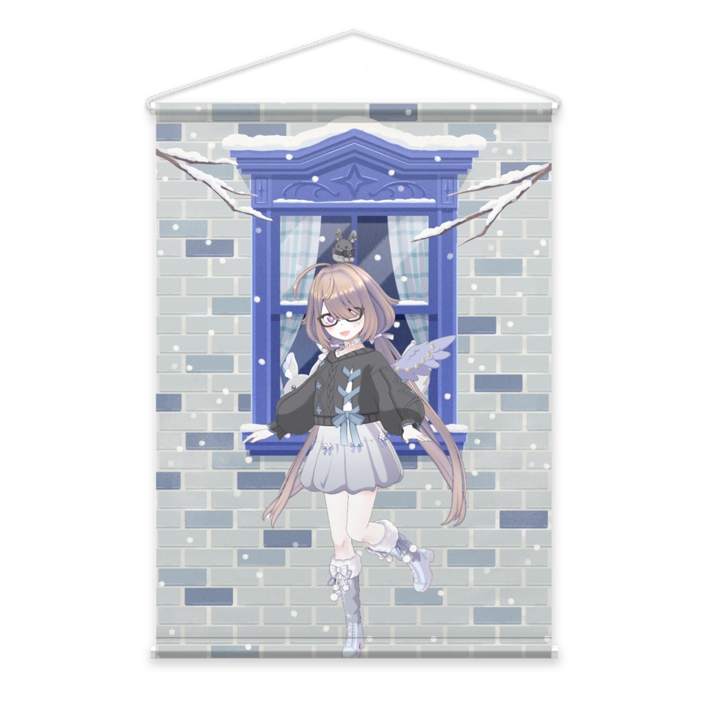 【なでこ】12月冬コーデ-タペストリー-G0317