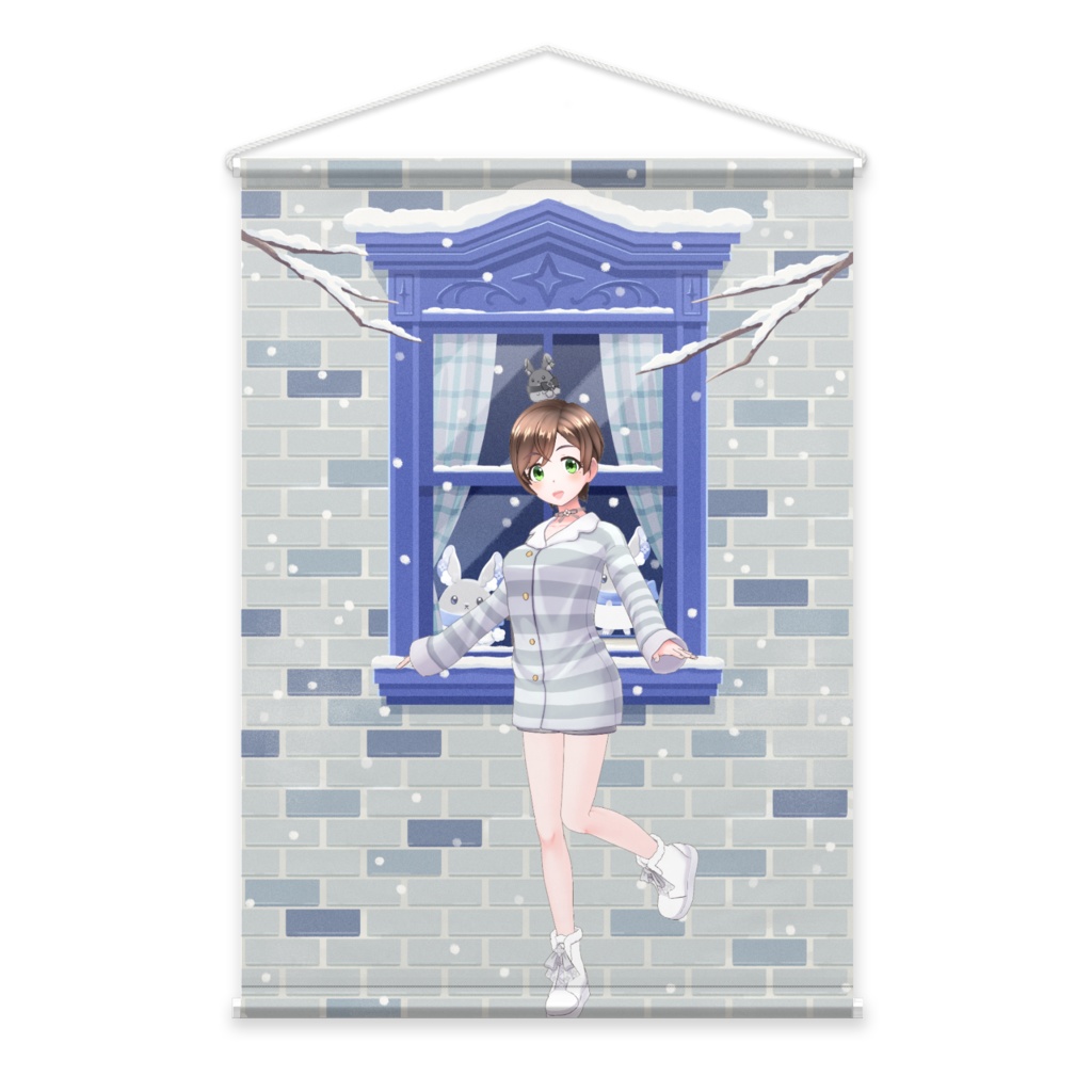 【ななだ】12月冬コーデ-タペストリー-G0321