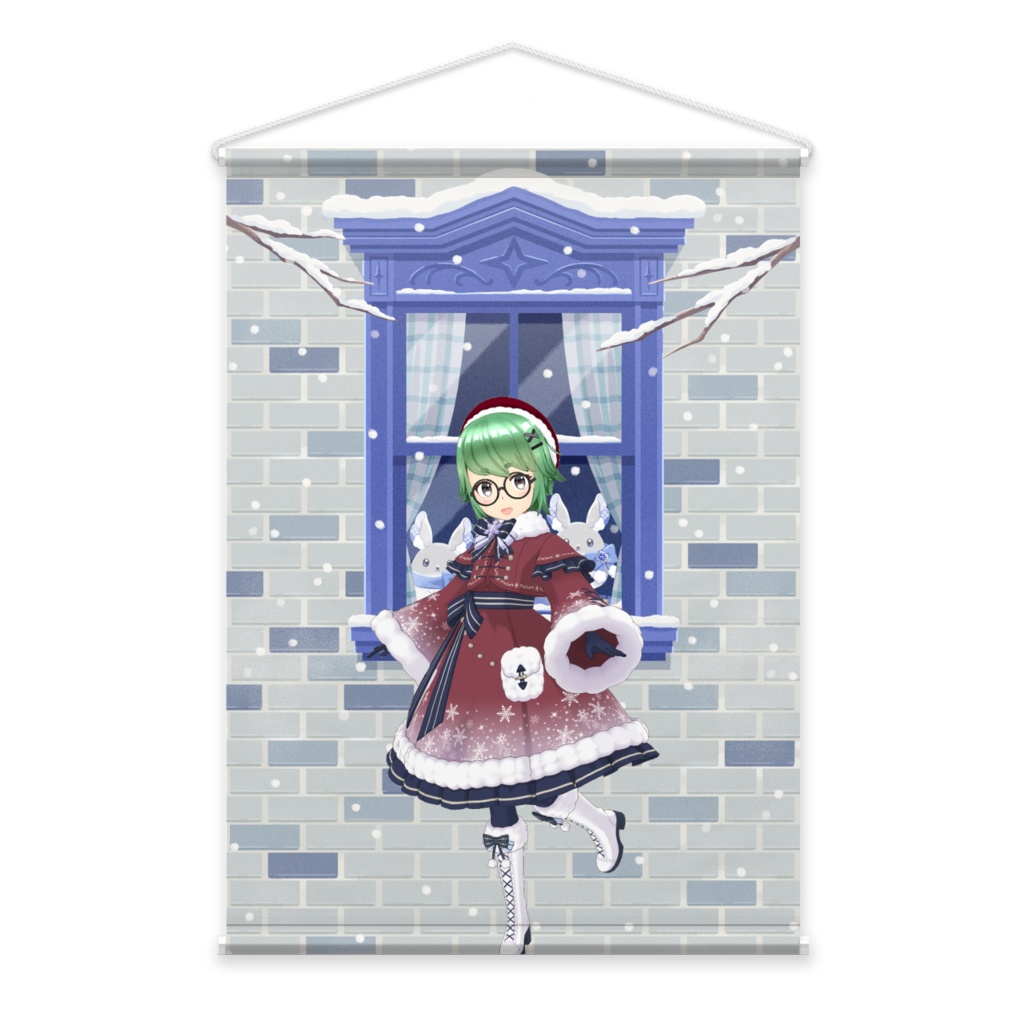 【にぎ】12月冬コーデ-タペストリー-G0331